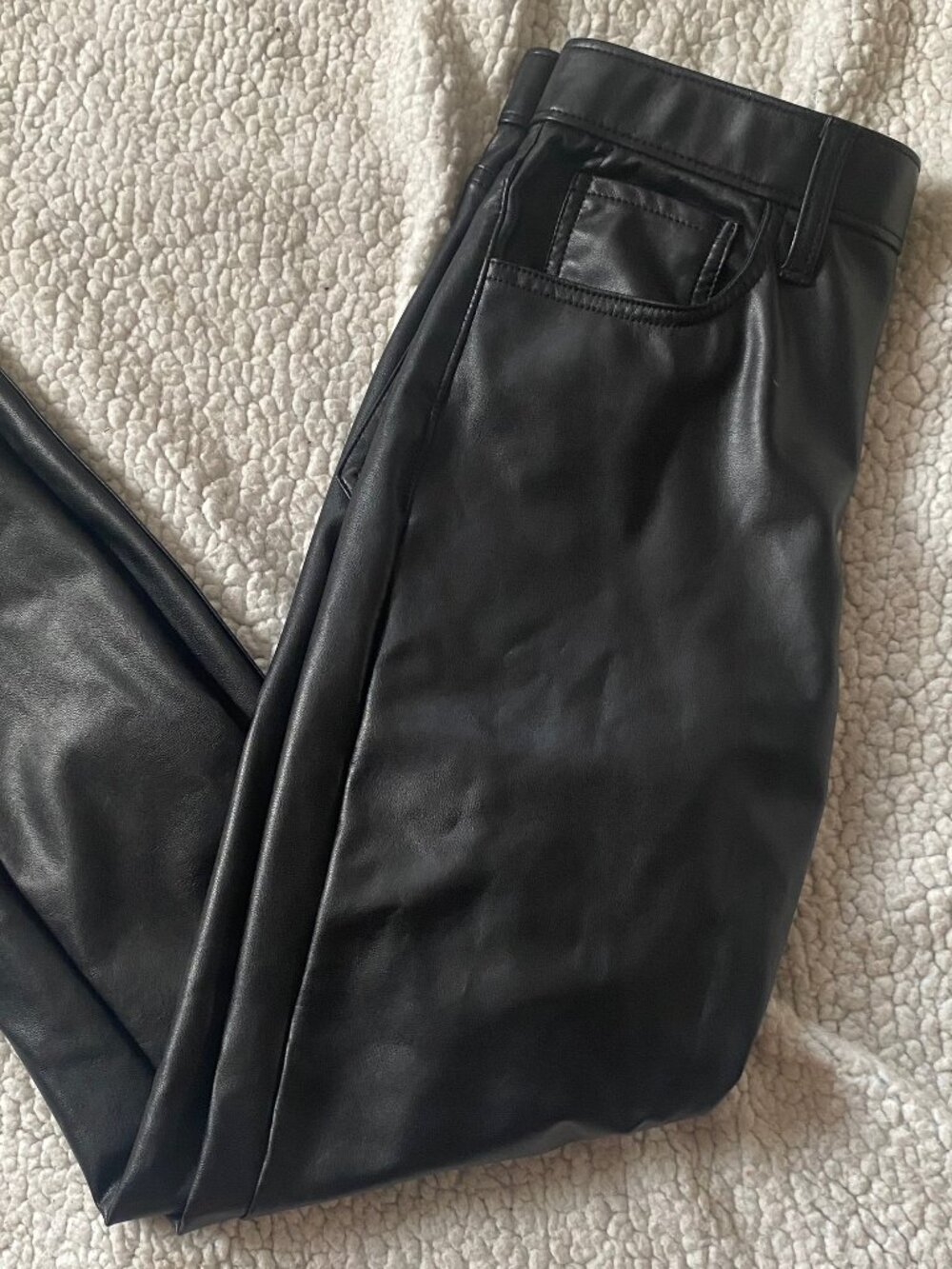 Abercrombie and Fitch Curve Love High Rise Skinny Faux Leather Pants